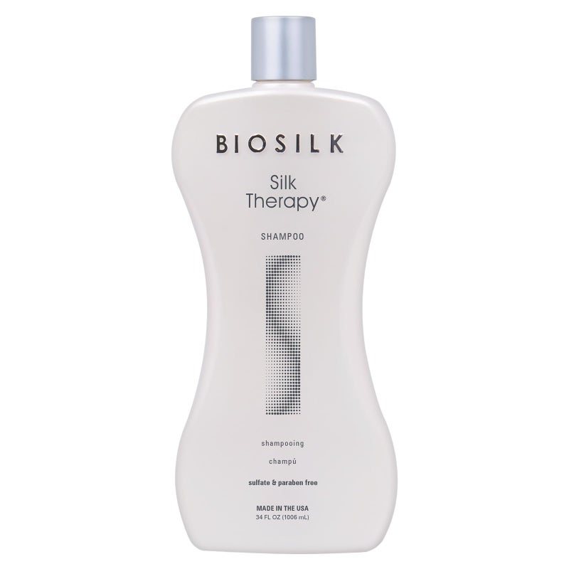 BioSilk Silk Therapy Shampoo, Gentle Hair Cleanser Delivers Healthy & Shiny Hair, Great For All Hair Types, Sulfate, Paraben, & Cruelty-Free, 34 Oz - Image 1