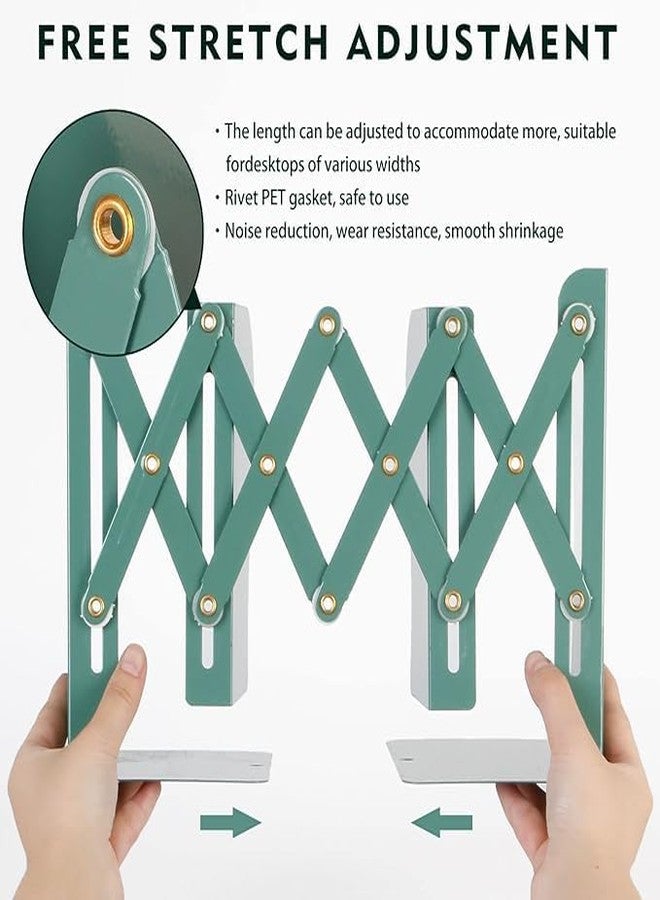 Calyrex Heavy Duty Book Ends to Hold Books with Pen Holder, Adjustable Bookends, Metal Book Ends for Shelves,Book Holders Binder Organizer for Bookshelf Desk - Image 4