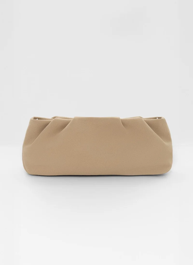 Lichi  Voluminous eco-leather clutch bag with a thin strap for Women | Best Price UAE
