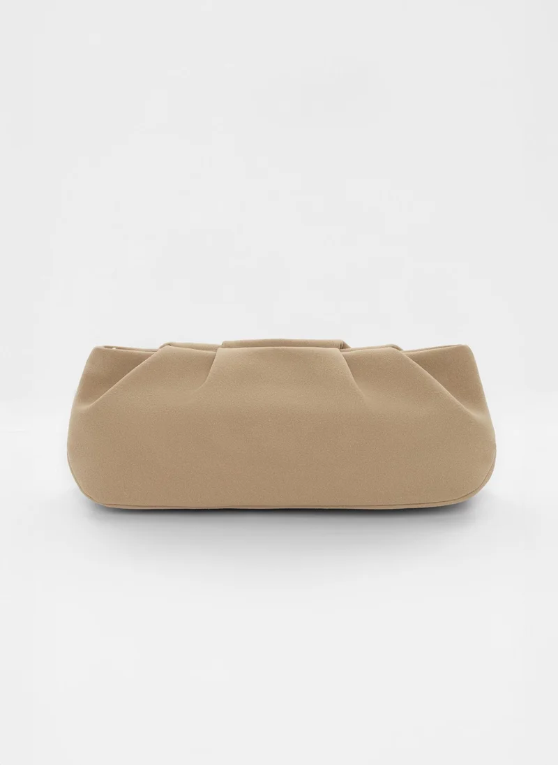 Lichi  Voluminous eco-leather clutch bag with a thin strap for Women | Best Price UAE