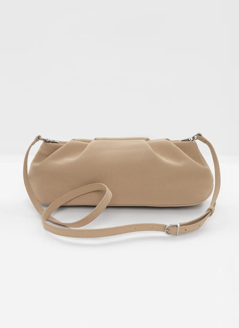 Lichi  Voluminous eco-leather clutch bag with a thin strap for Women | Best Price UAE