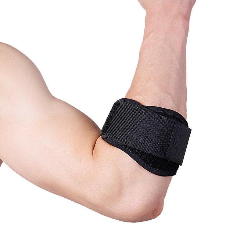 Elbow Brace for Tendonitis Relief for Men and Women, Golf Tennis Elbow Protector, Forearm Support Strap, Black, 1p One Size Adjustable - Image 3