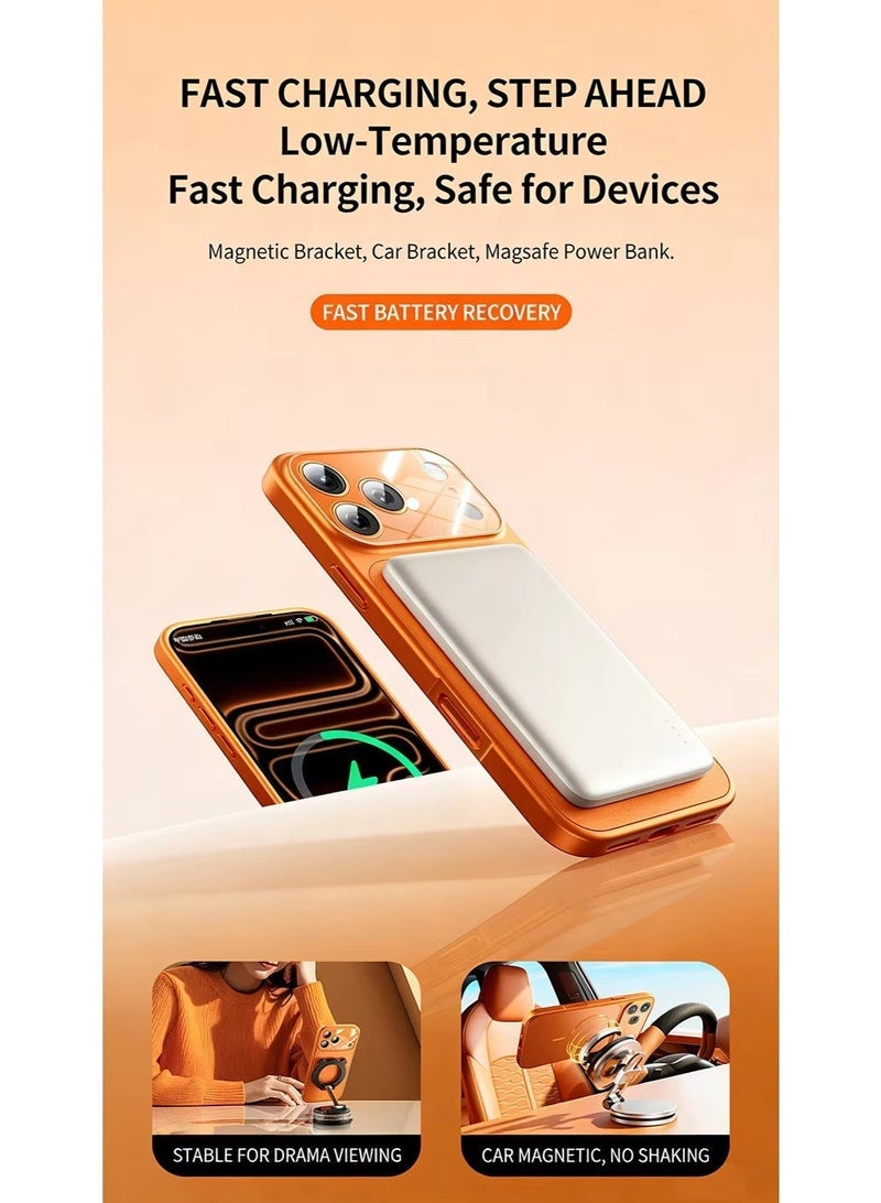 Magnetic Hard Case for iPhone 13 pro max Convertor Case, Full Glass Camera Lens Protector , Support Wireless Charging, Shockproof Cover for iPhone 13 Pro Max - Image 4