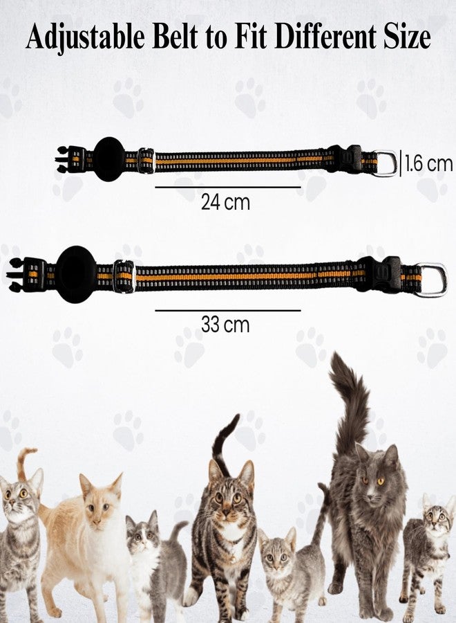 tag8 AirTag Cat Collar Breakaway with Bell, Reflective Kitten Collar Airtag Holder & Buckle| Quick Release Button & Safe Night Reflective Compatible with Apple Airtag for Cat Dog Kitten Puppy - Image 5