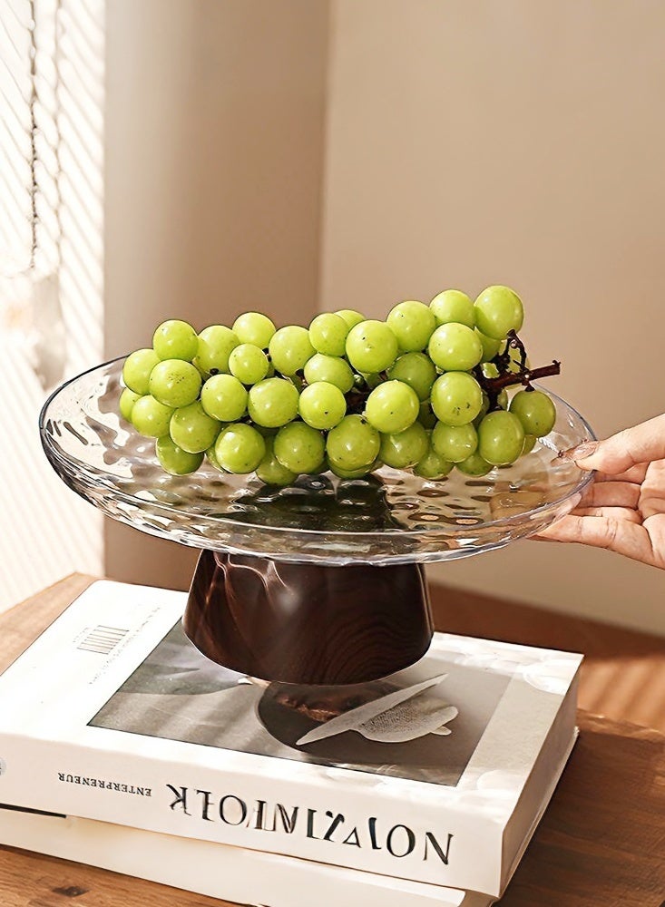 nehem 6 PCS Clear Serving Tray, Serving Plate, Elegant Polka Dot Pattern Clear Trays, Spill-Proof Tray, Decorative Serving Tray for Candy, Fruit, Nuts & Desserts - Image 3