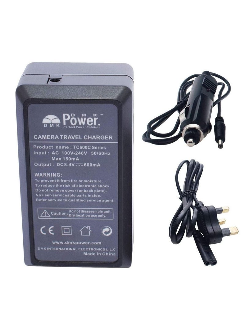 DMK POWER TC600C Charger Compatible with Kodak KLIC-5001 K7005 Panasonic CGA-S004E Fujifilm NP-40 Samsung SLB-0737 SLB-0837 Sanyo NP-40 D-Li8 Benq Dli-102 Minolta NP-1 and DE-992 BC-40 SBC-L5 - Image 2