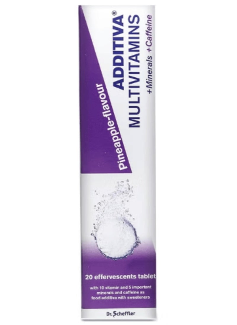 Additiva - Multivitamin + Minerals + Caffeine Effervescent Tablets – Pack of 20 - Image 1