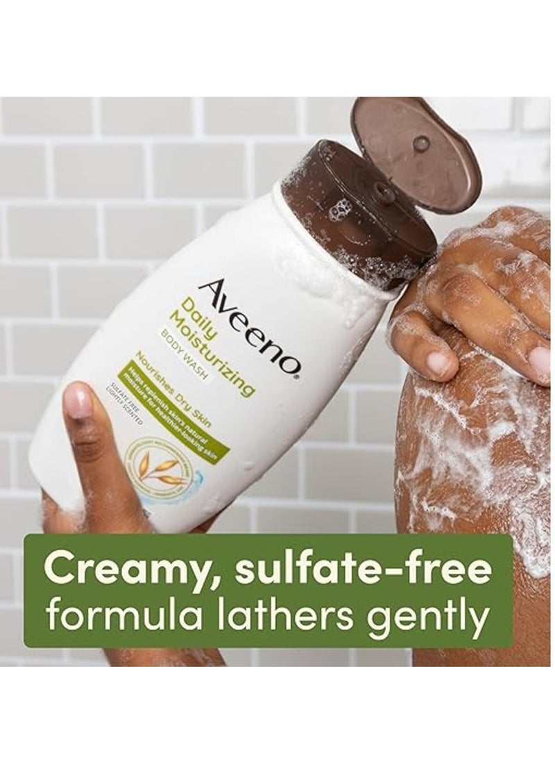 Aveeno Daily Moisturizing Oat Body Wash for Normal to Dry Skin 12 fl oz - Image 2