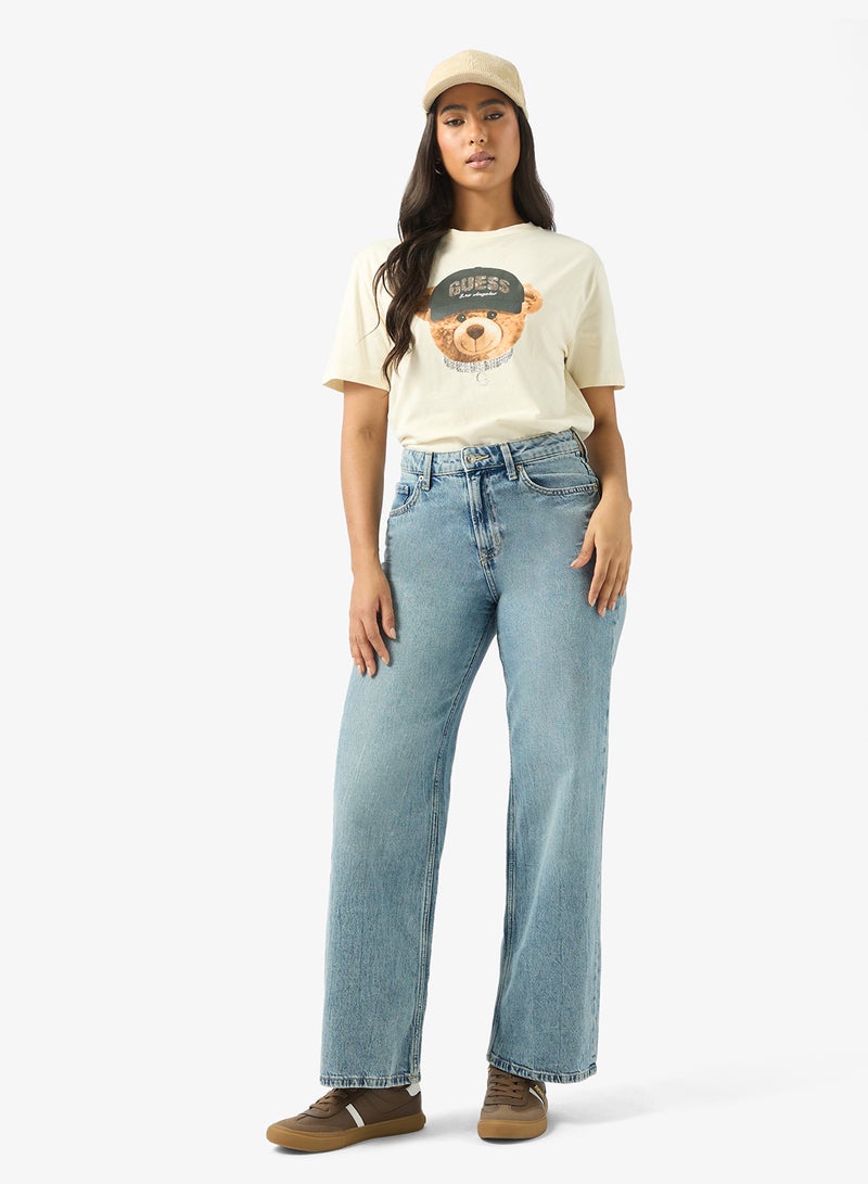 جس تيشيرت بأكمام قصيرة وقبعة دب تيدي - Image 4