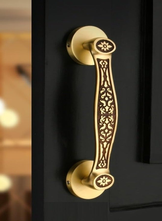 Chitra Legend Series Brass Main Door Pull Handle Pack of 1 (Coffee Red, 8 Inch) - Image 1
