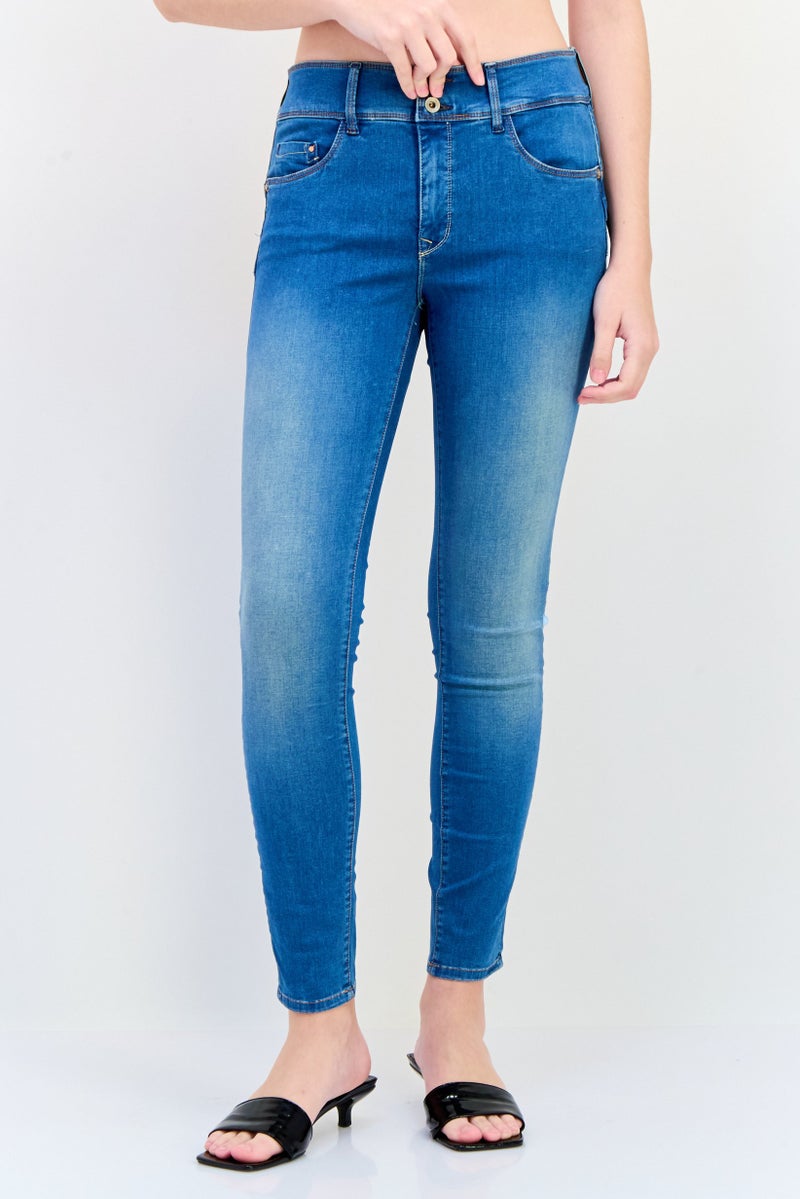 SALSA Women Regular Fit Washed Stretchable Denim Jeans, Blue - Image 1