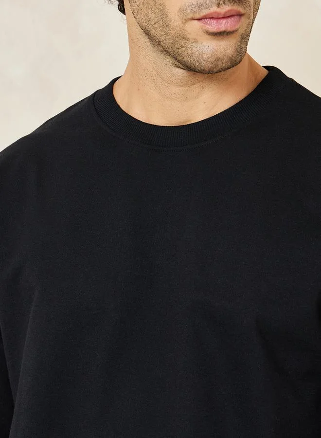 Styli Relaxed Fit Cotton Terry Sweatshirt