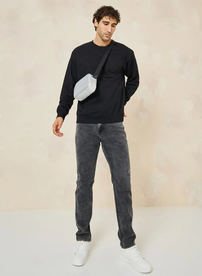 Styli Relaxed Fit Cotton Terry Sweatshirt