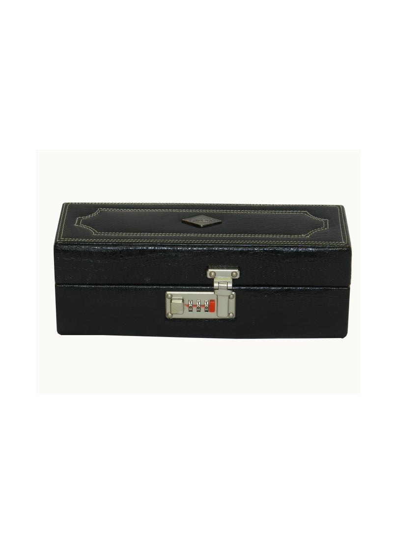 LAVERI LEATHER صندوق ساعات لافيري للرجال والنساء (04 فتحات)، علبة ساعات جلدية فاخرة مع وسادة قابلة للإزالة - Image 2