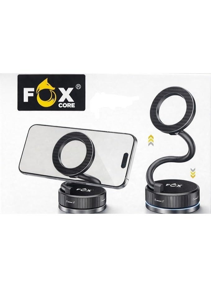 Fox Car Phone Holder - MagSafe Car Mount, 360° Adjustable Suction Cup, Magnetic Phone Holder for Dashboard, Windshield/Mirror/Smooth Surface for All Phones by FOX CORE - Image 3