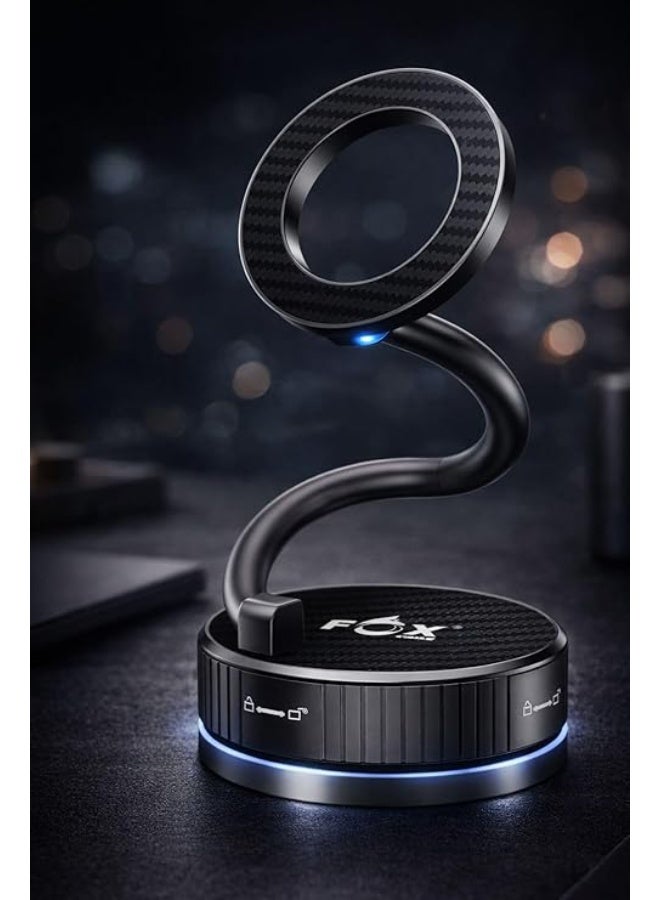 Fox Car Phone Holder - MagSafe Car Mount, 360° Adjustable Suction Cup, Magnetic Phone Holder for Dashboard, Windshield/Mirror/Smooth Surface for All Phones by FOX CORE - Image 2
