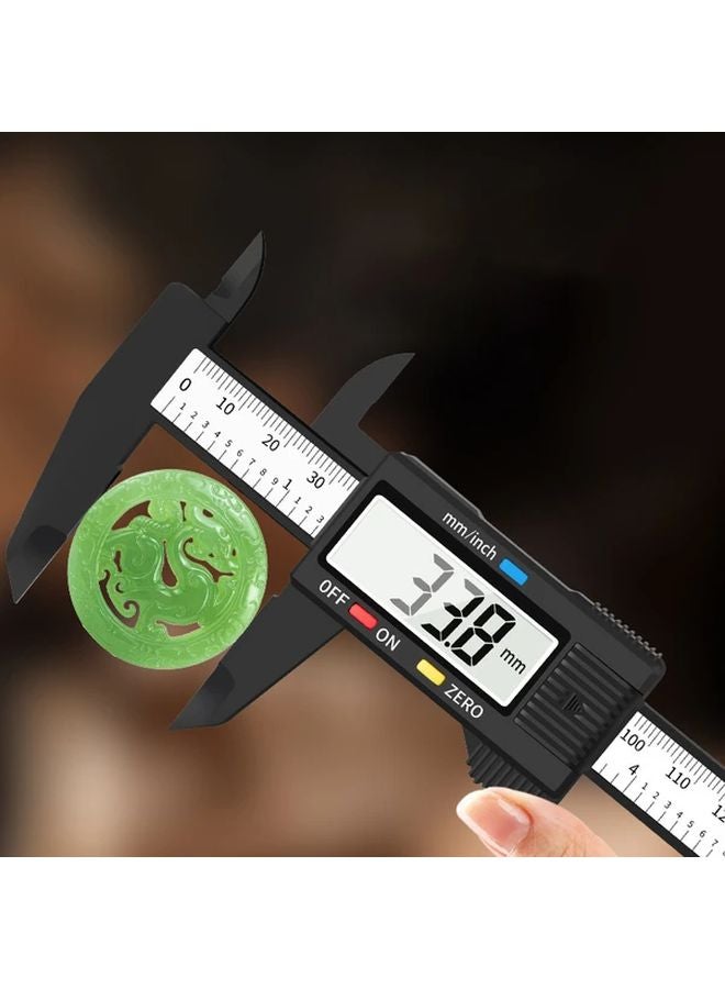 6 Inch Digital Caliper 150mm Metric Imperial Switch Large Screen Plastic Body Black - Image 5