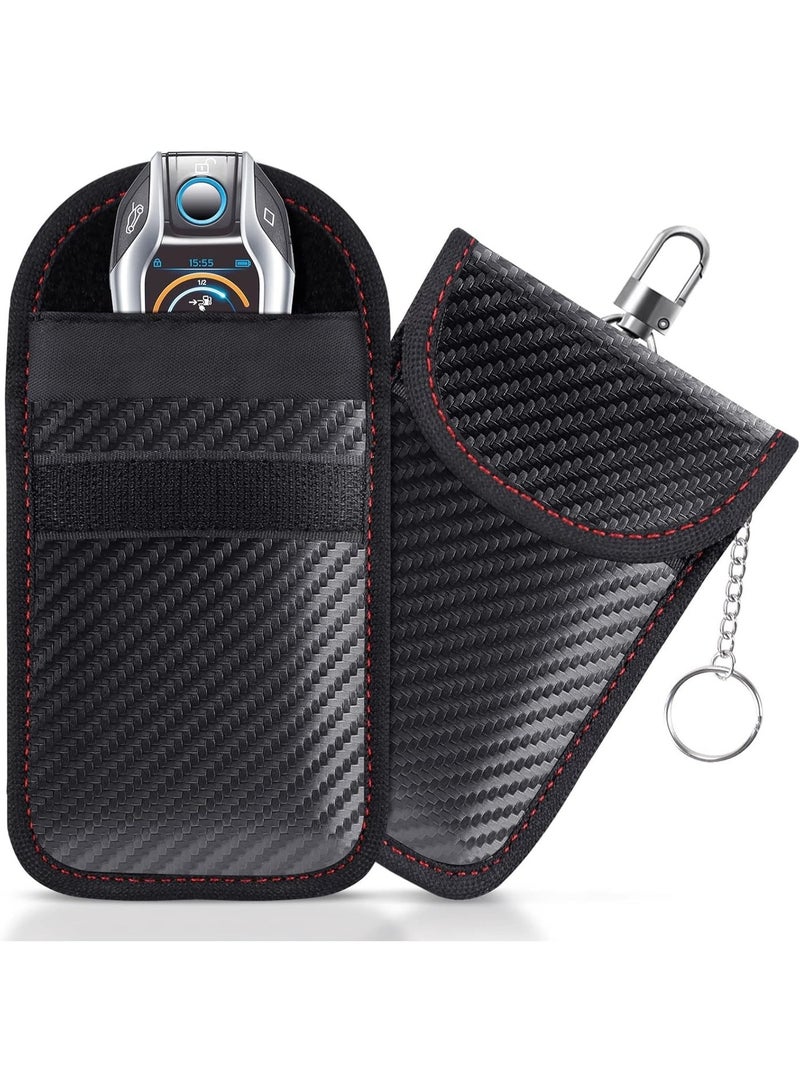 Faraday Pouch for Car Keys, Faraday Bag, Car RFID Signal Blocking Holder, Key Fob Protector, Key fob cage Block Signal Anti-Theft Fob Case (2 Pack) (2) - Image 1