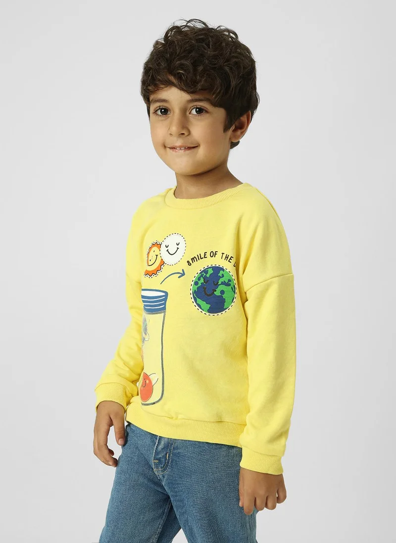 Nautinati Boys Graphic Printed Pullover Sweatshirt