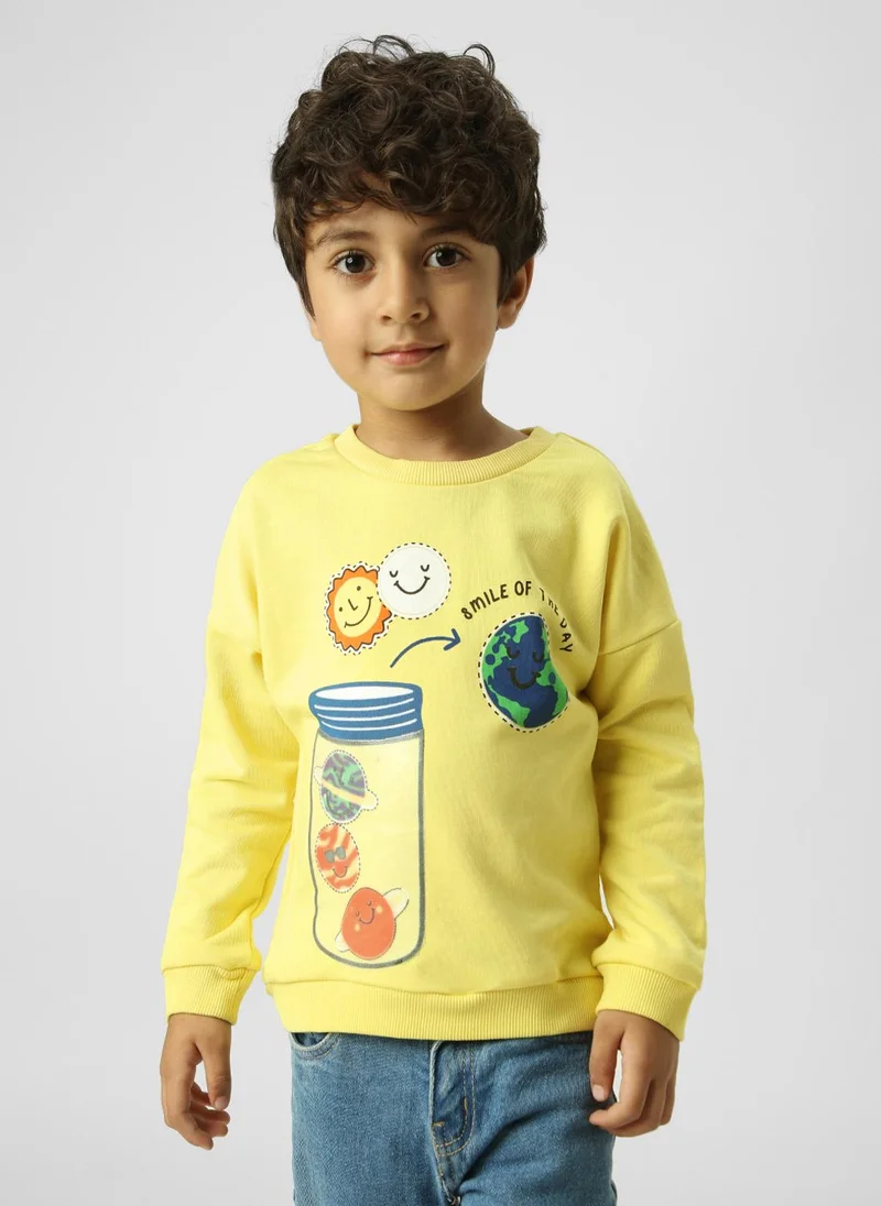 Nautinati Boys Graphic Printed Pullover Sweatshirt
