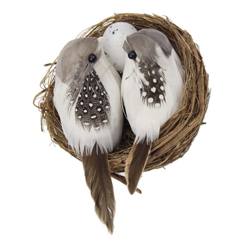 Artificial Bird Nest Garden Decor Fake Bird Statue Home Prop Photography - Image 2