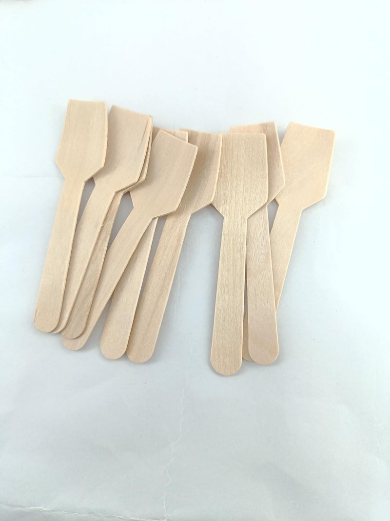 advancedestore Pack of 200 Square -3.5 Inches Wooden Disposable Mini Taster Spoons, Eco-Friendly Biodegradable, Compostable Birchwood Spoons - Image 4