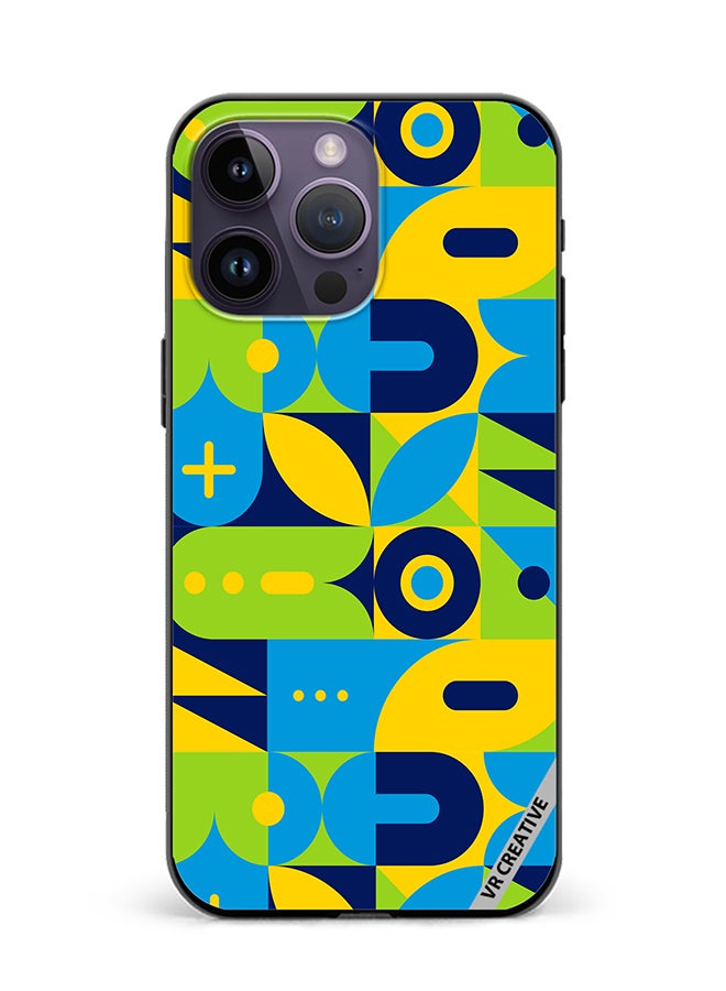 VR CREATIVE Protective Case Cover For Apple iPhone 16 Pro Max Geometry Pattern Design Multicolour