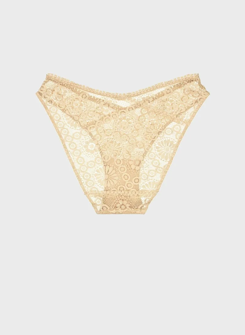 Aerie Lace High Leg Bikini Bottom