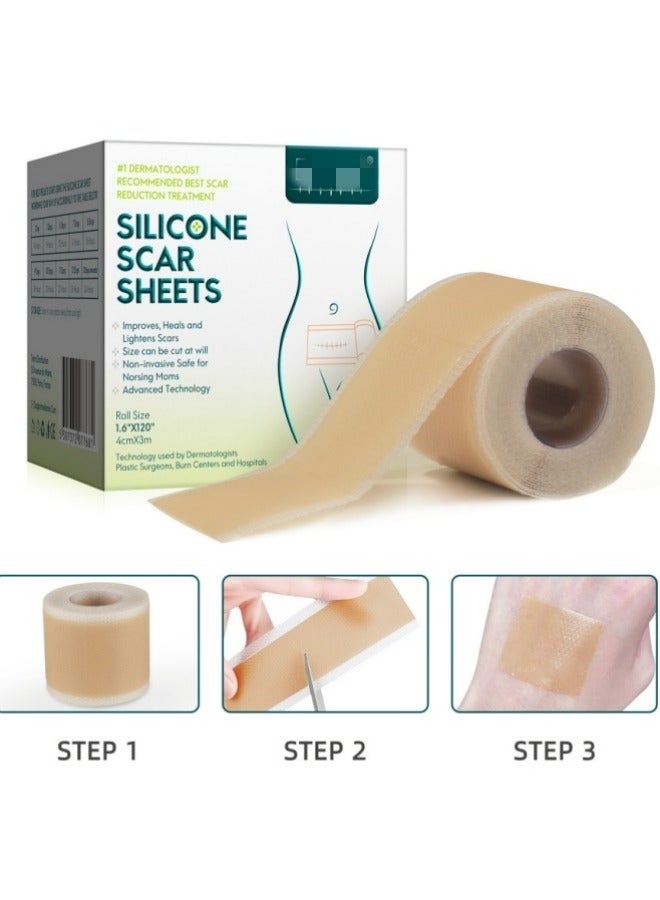 general Silicone Scar Sheets (1.6” x 120” Roll-3M), Silicone Scar Tape Roll, Scar Silicone Strips, Reusable, Professional Scar Removal Sheets for C-Section, Surgery, Burn, Keloid, Acne et - Image 5