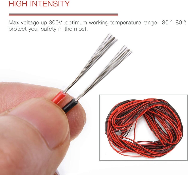 Protium 22AWG Extension Copper Cable Wire for LED Strips 3528 5050 or DC Line Connection for Amplifier, Controller (15 Meter) - Image 2