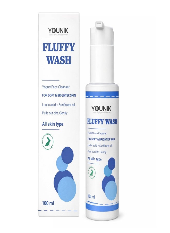 Younik Fluffy Wash Yogurt Face Cleanser with Yogurt Extract, Lactic Acid & Sunflower Oil | Gentle Hydrating Face Wash for Deep Cleansing & Soft Glowing Skin | Daily Skincare Cleanser for Men & Women - Image 1