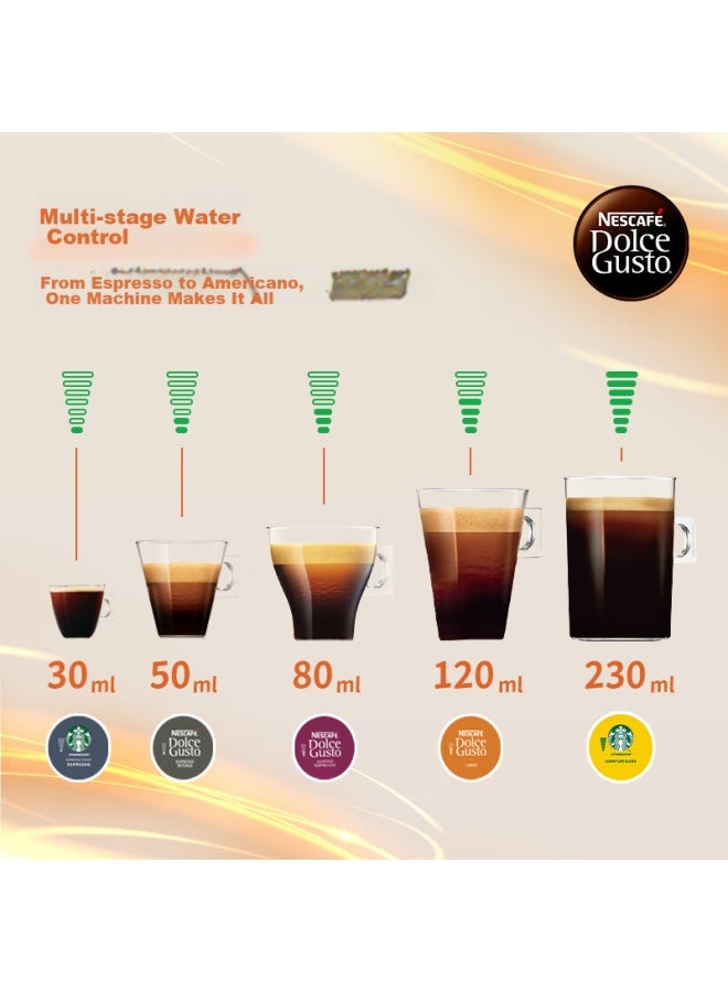 دولسي قوستو Dolce Gusto، آلة قهوة كبسولة أوتوماتيكية بالكامل Lumio Cloud White، آلة كبسولة للمنزل والمكتب - Image 4