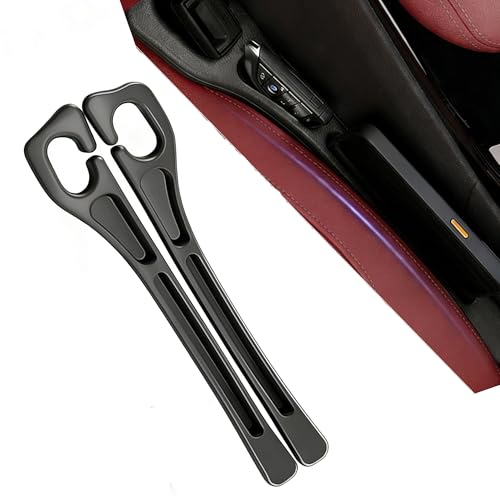 Judelvei Seat Gap Filler 2 PCS Car Seat Gap Filler Organizer for Storing Phones Keys Cards Between Seat Car Gap Filler for Cars SUVs Black - Image 1