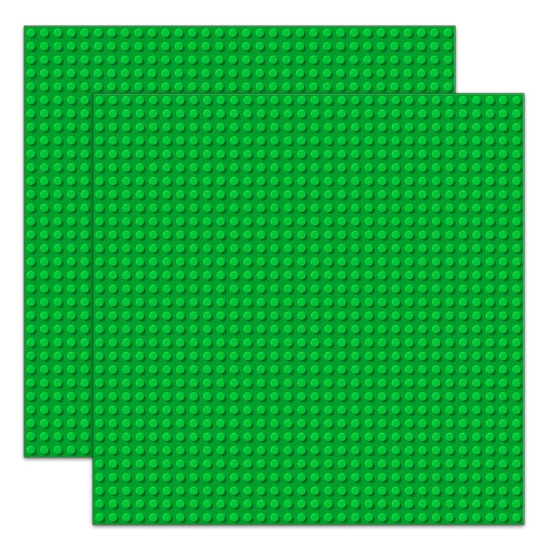 Chilvil 2 Pack Classic Baseplates Board for Building Bricks Compatible with All Major Brands Platforms Base Building Sheet for Activity Table Build on Mat Accessories for Kids Teens Adults 10 x 10 - Image 2