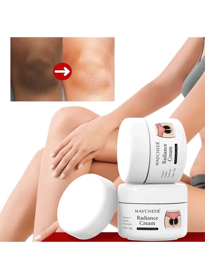 MAYCHEER Radiance Cream-Vitamin C Centella Chamomile Dark Spot Corrector | Brighten Underarm, Neck, Knees, Elbows & Intimate Areas | Upgraded Formula, Fast Acting 50g - Image 2