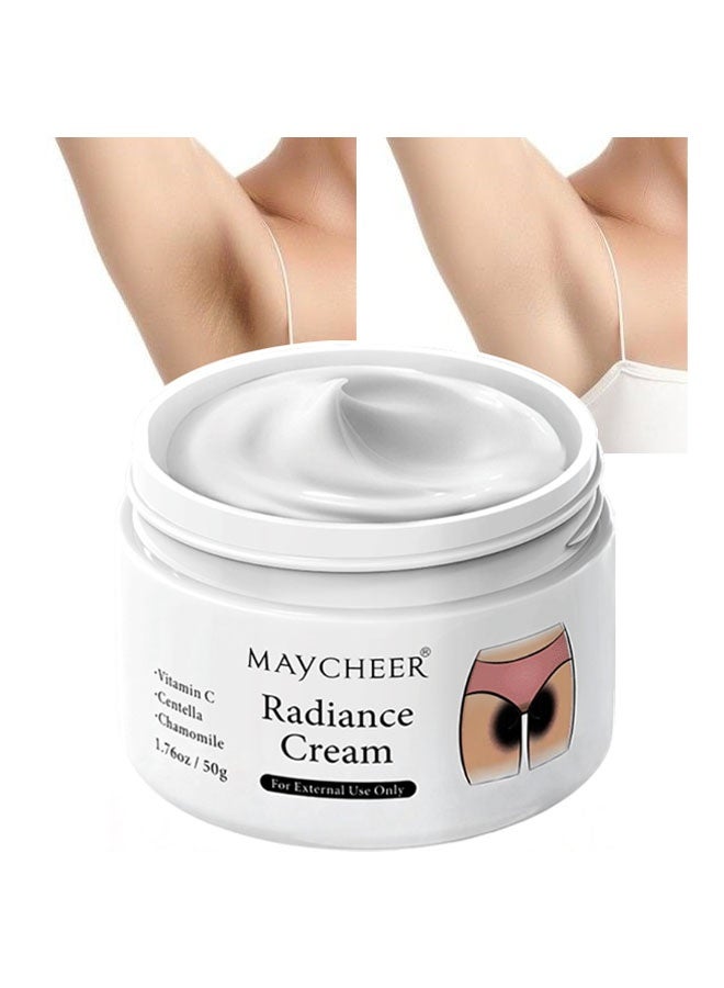 MAYCHEER Radiance Cream-Vitamin C Centella Chamomile Dark Spot Corrector | Brighten Underarm, Neck, Knees, Elbows & Intimate Areas | Upgraded Formula, Fast Acting 50g - Image 1