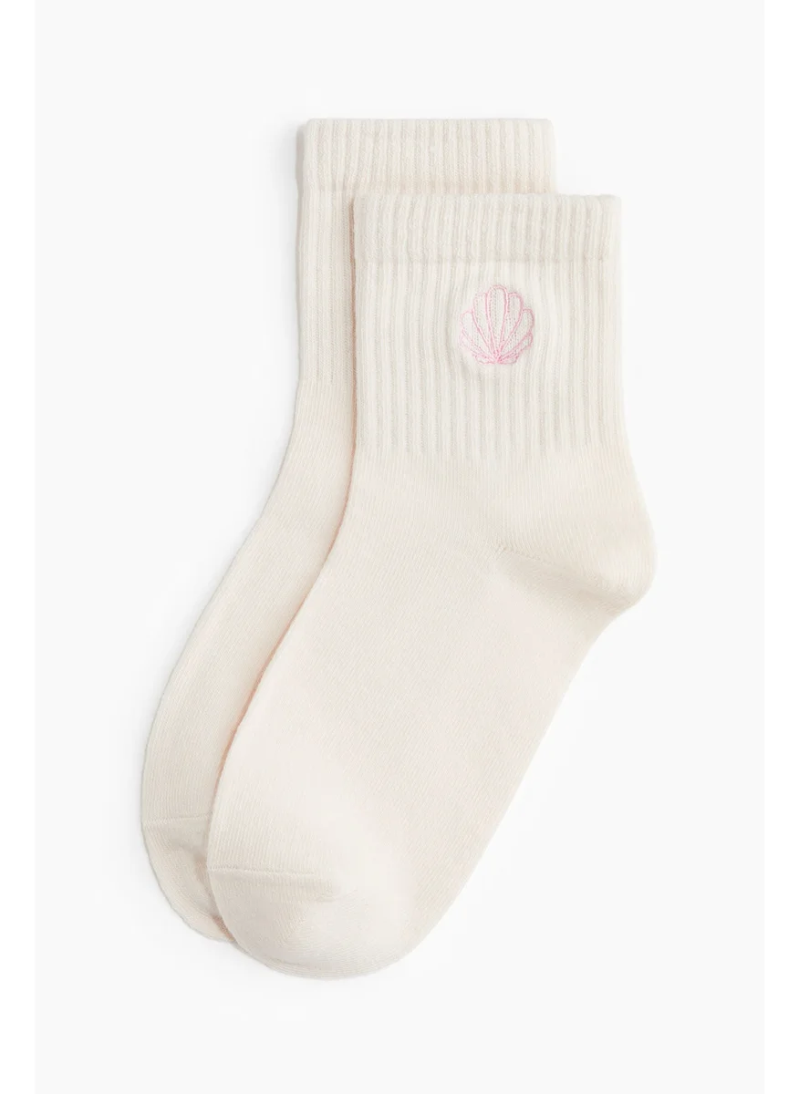H&M Motif-Detail Socks