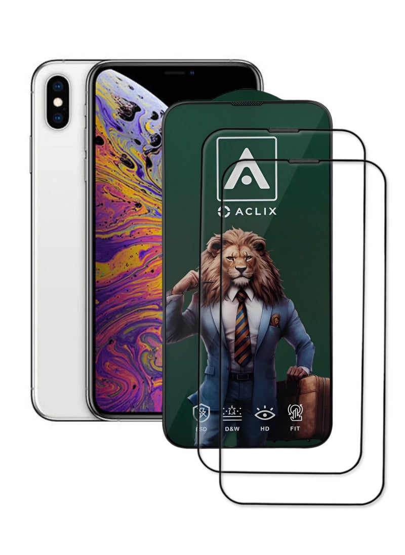 أكاليكس قطعتين، واقي شاشة عالي الجودة لهاتف آيفون XS - Image 1