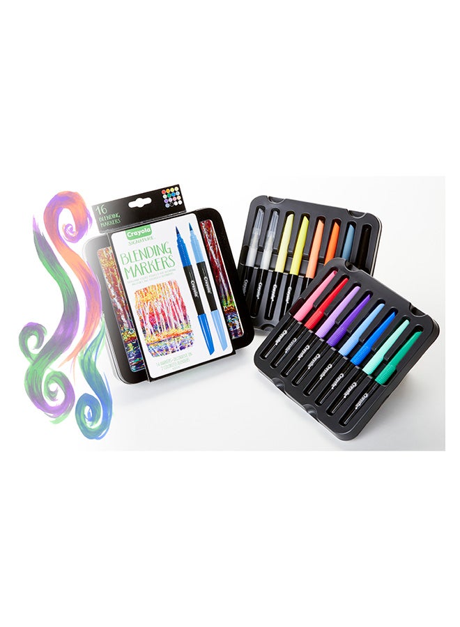 Crayola Markers خلط التوقيع مع علبة، 16 عدداً - Image 5