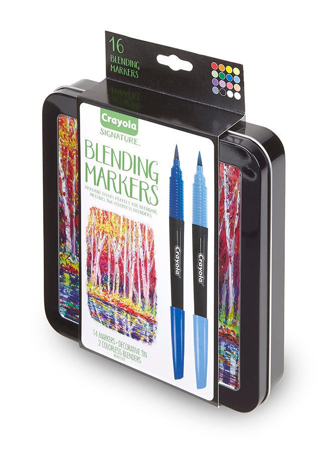Crayola Markers خلط التوقيع مع علبة، 16 عدداً - Image 4