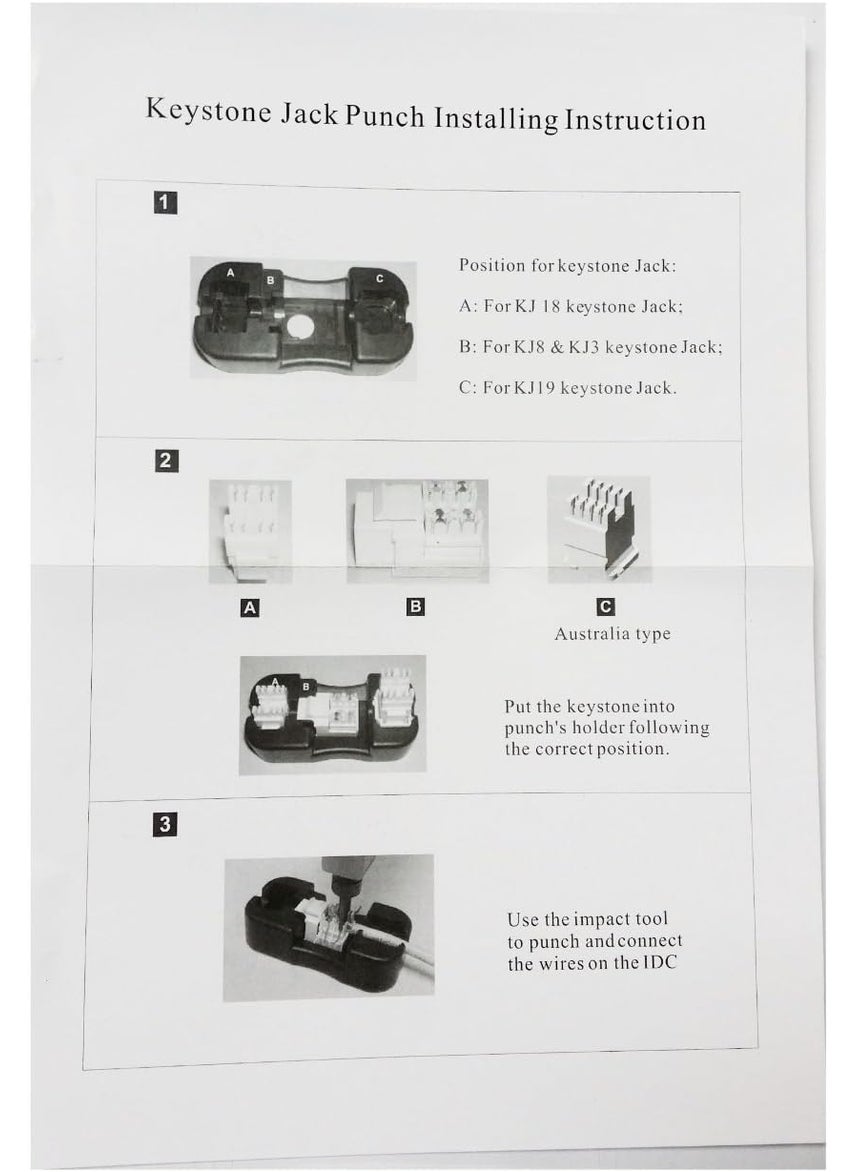 iMBAPrice iMBAPrice Universal Cat6Cat5eRJ1112 Keystone Jack Punch Down Stand  - Image 2