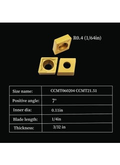 Hunricho Hunricho 14PCS 38in10mm Shank Indexable Lathe Tool Holder Bit Set for Turning Milling Boring bar with Indexable Carbide Turning Insert CCMT2151 DCMT2151 38 Holders 12pcs CCMT251  - Image 5