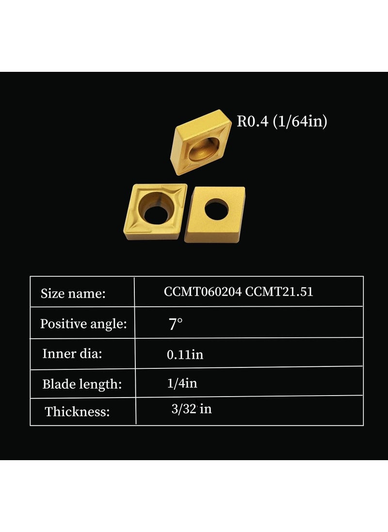 Hunricho - Hunricho 14PCS 38in10mm Shank Indexable Lathe Tool Holder Bit Set for Turning Milling Boring bar with Indexable Carbide Turning Insert CCMT2151 DCMT2151 38 Holders 12pcs CCMT251 - Image 1