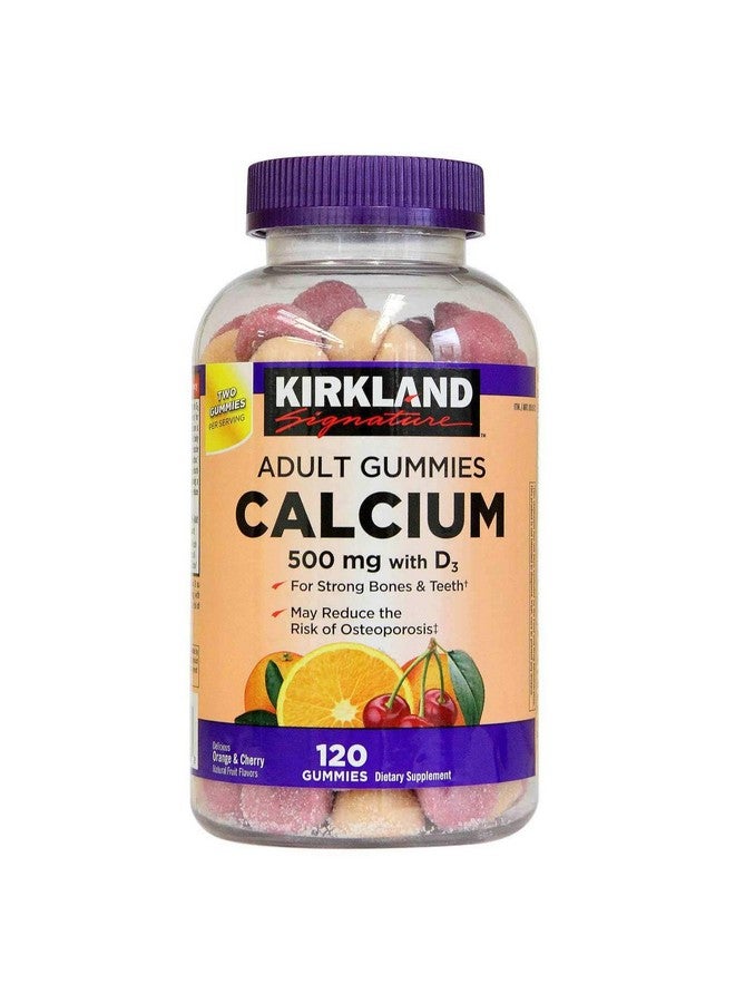 Kirkland Signature Chewable Calcium With Vitamin D3 Adult Gummies 120 Ct X 1 Bottle  - Image 1