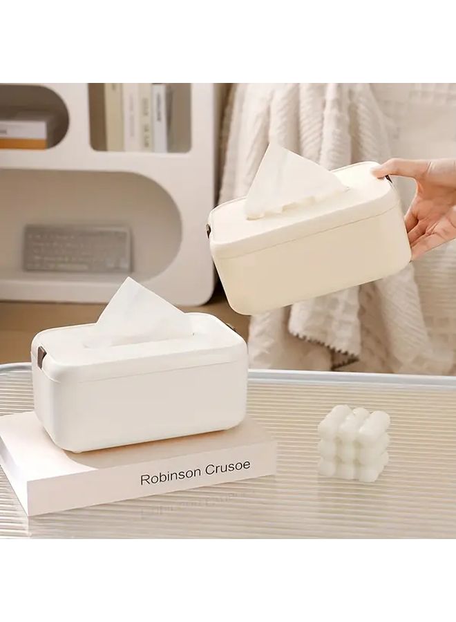 White Modern Nordic Waterproof Tissue Box Heavy Duty Plastic Storage Case - Image 2