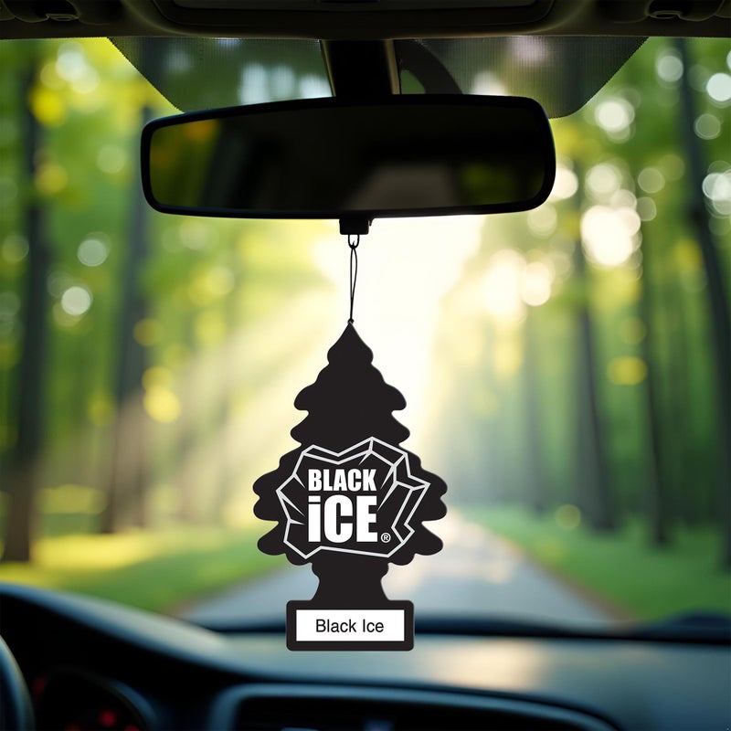 Little Trees Air Freshener Tree MTR0004 Black Ice Fragrance For Car Home Boat Caravan - Single Pack - Image 4