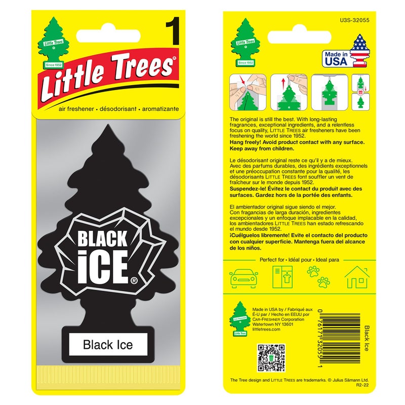 Little Trees Air Freshener Tree MTR0004 Black Ice Fragrance For Car Home Boat Caravan - Single Pack - Image 1