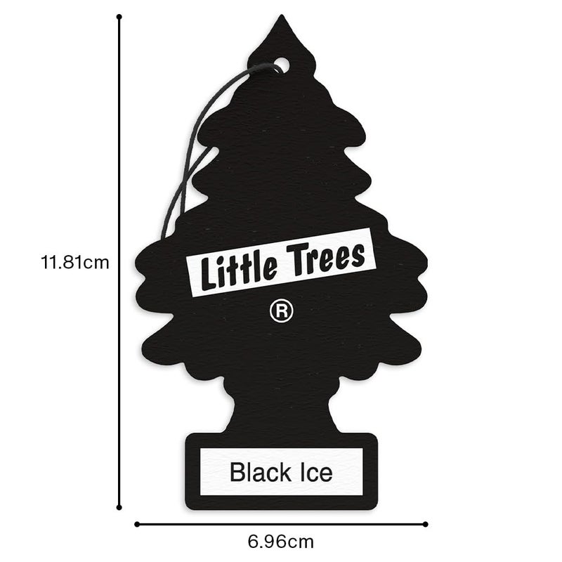 Little Trees Air Freshener Tree MTR0004 Black Ice Fragrance For Car Home Boat Caravan - Single Pack - Image 3