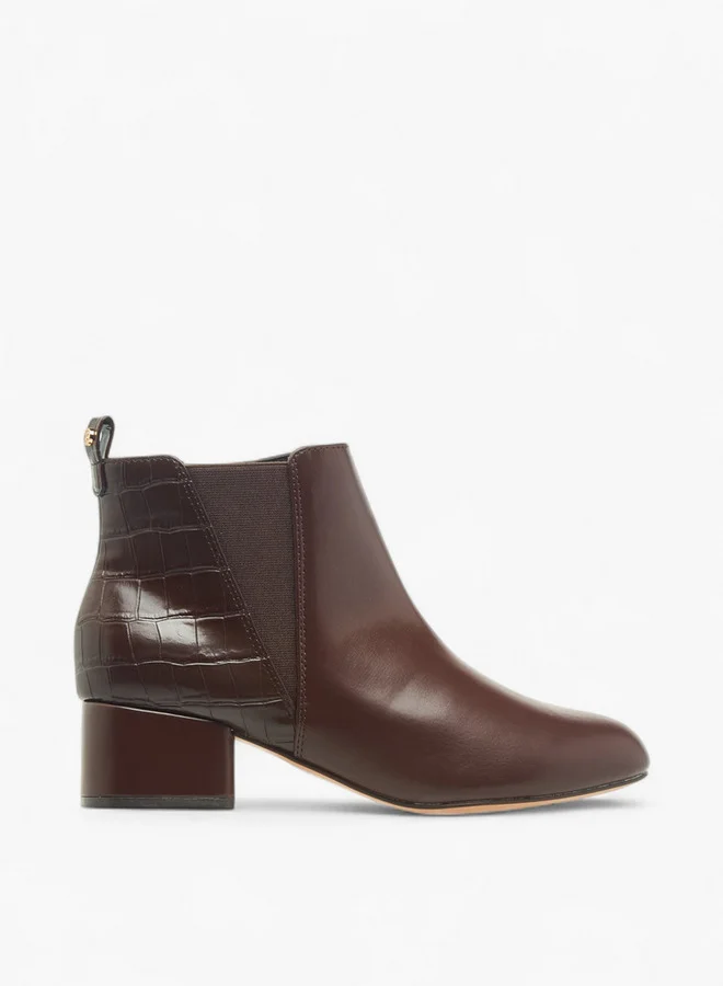 Flora Bella By Shoexpress Women Textured Block Heel Ankle Boots