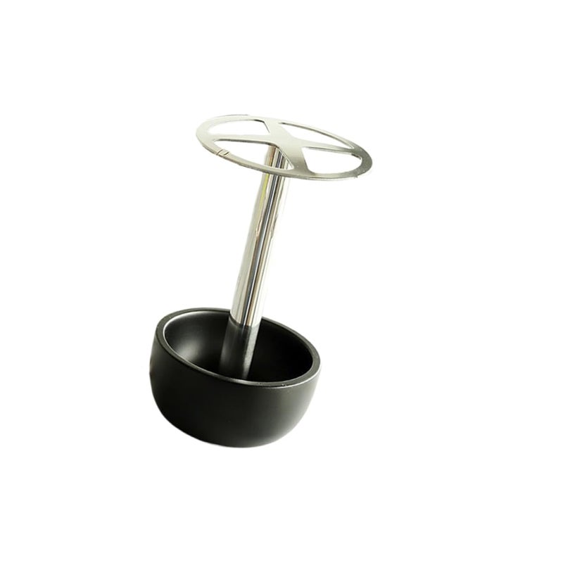 Black Stainless Steel Toothbrush Holder With Resin Base For Bathroom Storage - Image 2